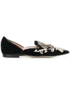 ALBERTA FERRETTI embroidered slip-on shoes 