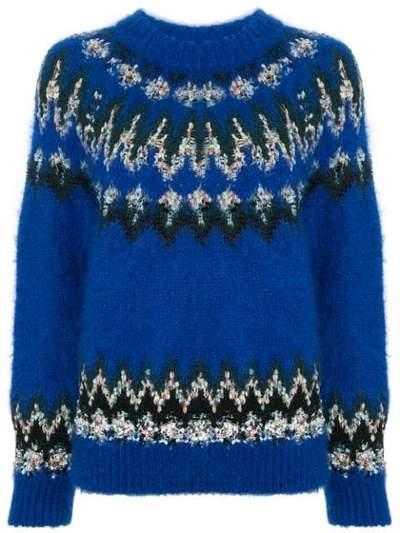 Coohem Embroidered Fitted Sweater - 蓝色 In Blue