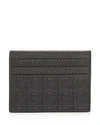 FERRAGAMO EMBOSSED LEATHER CARD CASE,0690089