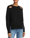 AQUA CASHMERE CUTOUT HIGH/LOW CASHMERE jumper - 100% EXCLUSIVE,80050185FC8648