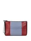 VALENTINO GARAVANI Colorblock Leather Clutch,0400099035676