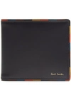PAUL SMITH STRIPED EDGE BIFOLD LEATHER WALLET