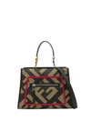 FENDI RUNWAY SMALL BAG WITH MULTI-LOGO AND RED DETAILS,10653857
