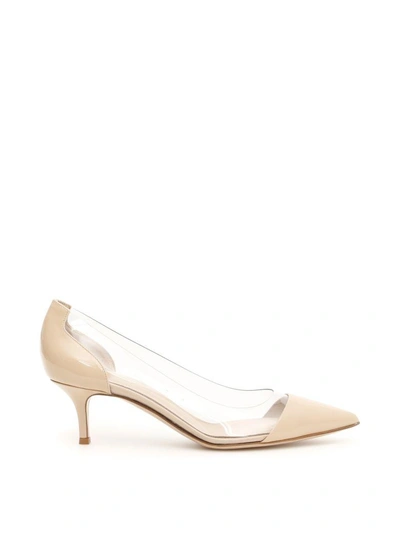 Gianvito Rossi Plexi 55 Pumps In Nude Trasp (pink)