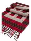 BALENCIAGA LOGO TARTAN SCARF,10653898