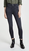7 FOR ALL MANKIND THE B(AIR) HIGH WAISTED ANKLE SKINNY JEANS B(AIR) EVENING GREY,SEVEN40983