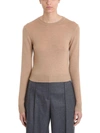 JIL SANDER BEIGE WOOL SWEATER,10653333