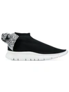 JOSHUA SANDERS JOSHUA SANDERS EMBELLISHED BOW SNEAKERS - BLACK