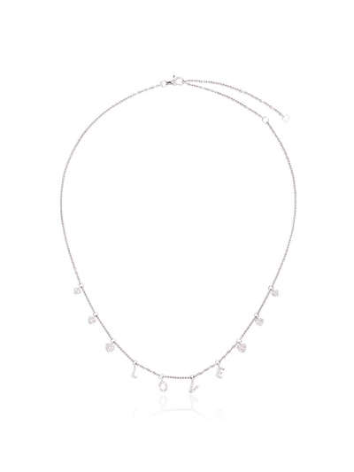 SHAY 18k white gold love necklace