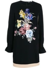 SPORT MAX CODE FLORAL EMBROIDERED SHIFT DRESS