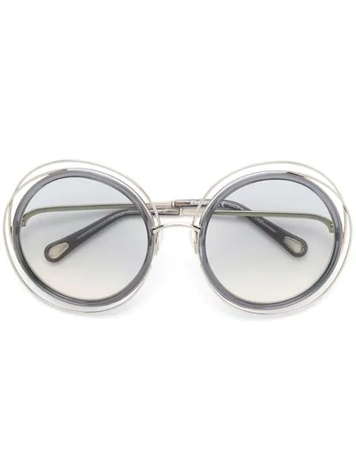 Chloé Carlina Sunglasses In Metallic