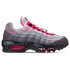 Nike Air Max 95 Og Grosgrain-trimmed Faux Suede And Mesh Sneakers In White/grey