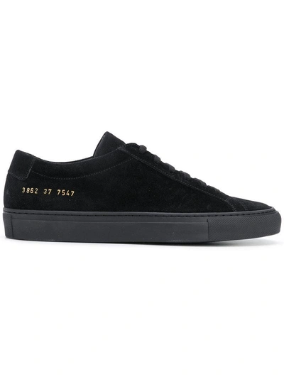 Common Projects Original Achilles Low-top Suede Sneakers In Black