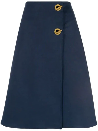 Tory Burch "marine" A-line Skirt In Blue