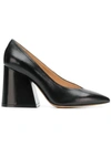 MAISON MARGIELA MAISON MARGIELA FLARE HEEL POINTED PUMPS - BLACK