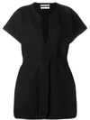 CRISTASEYA CRISTASEYA SPLIT NECK TUNIC - BLACK