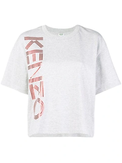 Kenzo Grey Boxy Logo T-shirt