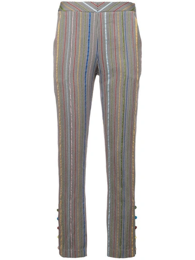 Rosie Assoulin Oboe Wool And Silk-blend Jacquard Slim-leg Trousers In Multi
