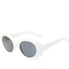 Acne Studios Mustang Acetate Oval Sunglasses In White