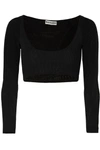 MOLLY GODDARD KATIE CROPPED MESH TOP