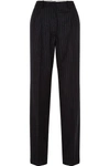 HILLIER BARTLEY PINSTRIPED WOOL TROUSERS