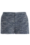 JOIE WOMAN COTTON-BLEND BOUCLÉ-TWEED SHORTS NAVY,GB 5016545970011558