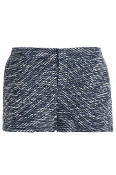 Joie Woman Cotton-blend Bouclé-tweed Shorts Navy