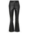 HELMUT LANG FLARED LEATHER PANTS,P00337263