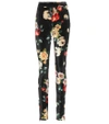 ATTICO FLORAL-PRINTED VELVET PANTS,P00345240