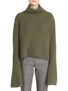 STELLA MCCARTNEY Rib-Knit Wool & Cashmere Turtleneck Sweater