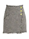TANYA TAYLOR Monti Tweed Fringe Skirt