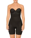 Spanx Suit Your Fancy Strapless Convertible Underwire Mid-thigh Bodysuit In Very Black