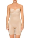 Spanx Suit Your Fancy Strapless Convertible Underwire Mid-thigh Bodysuit In Champagne