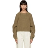 LEMAIRE LEMAIRE BROWN WOOL ROUND SWEATER