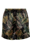 KITH ELLEN EMBROIDERED PRINTED STRETCH-SATIN SHORTS