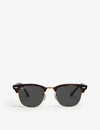 Ray Ban Womens Ray-ban Rb3016 49 Clubmaster Havana Square Sunglasses In Brown