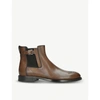 Tod's Buckled Leather Chelsea Boots In Dark Brown