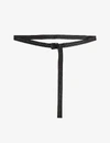 Off-white Black Mini Industrial Belt In Blk Blk