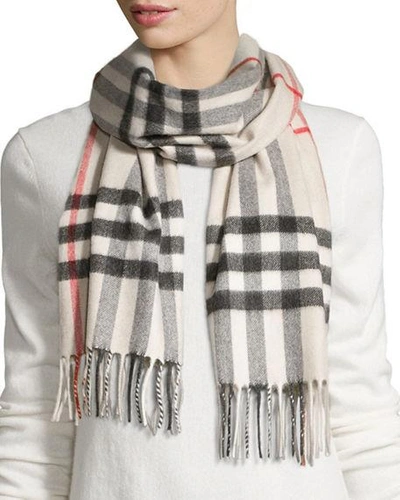 BURBERRY GIANT-CHECK CASHMERE SCARF,PROD212850395