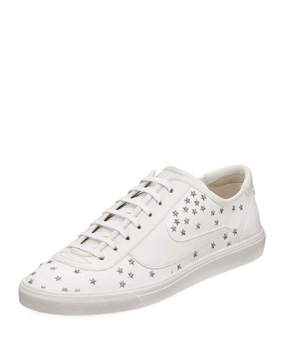 Saint Laurent Men's Andy Star-stitched Low-top Sneakers