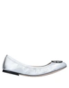TORY BURCH TORY BURCH WOMAN BALLET FLATS SILVER SIZE 5 SOFT LEATHER,11534823NS 13
