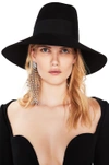 Saint Laurent Nina Rabbit-felt Hat In Black