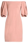 CUSHNIE ET OCHS WOMAN SILVIA OFF-THE-SHOULDER CADY MINI DRESS ANTIQUE ROSE,GB 1016843419652468