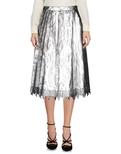 Marco De Vincenzo Midi Skirts In Silver