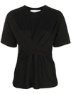 VICTORIA VICTORIA BECKHAM VICTORIA VICTORIA BECKHAM DRAPED FRONT TOP - BLACK