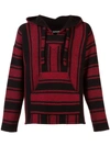 ADAPTATION STRIPED HOODED SWEATER