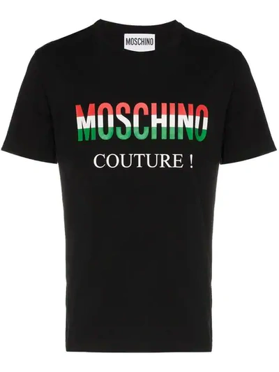 Moschino Tricolour Printed Logo T-shirt - 黑色 In Black