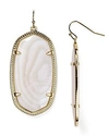 Kendra Scott Danielle - Large Oval Statement Earrings In White Mother Of Pearl