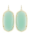 Kendra Scott Danielle - Large Oval Statement Earrings In Chalcedony/gold