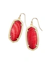 Kendra Scott Signature Elle Drop Earrings In Gold/red Mother Of Pearl